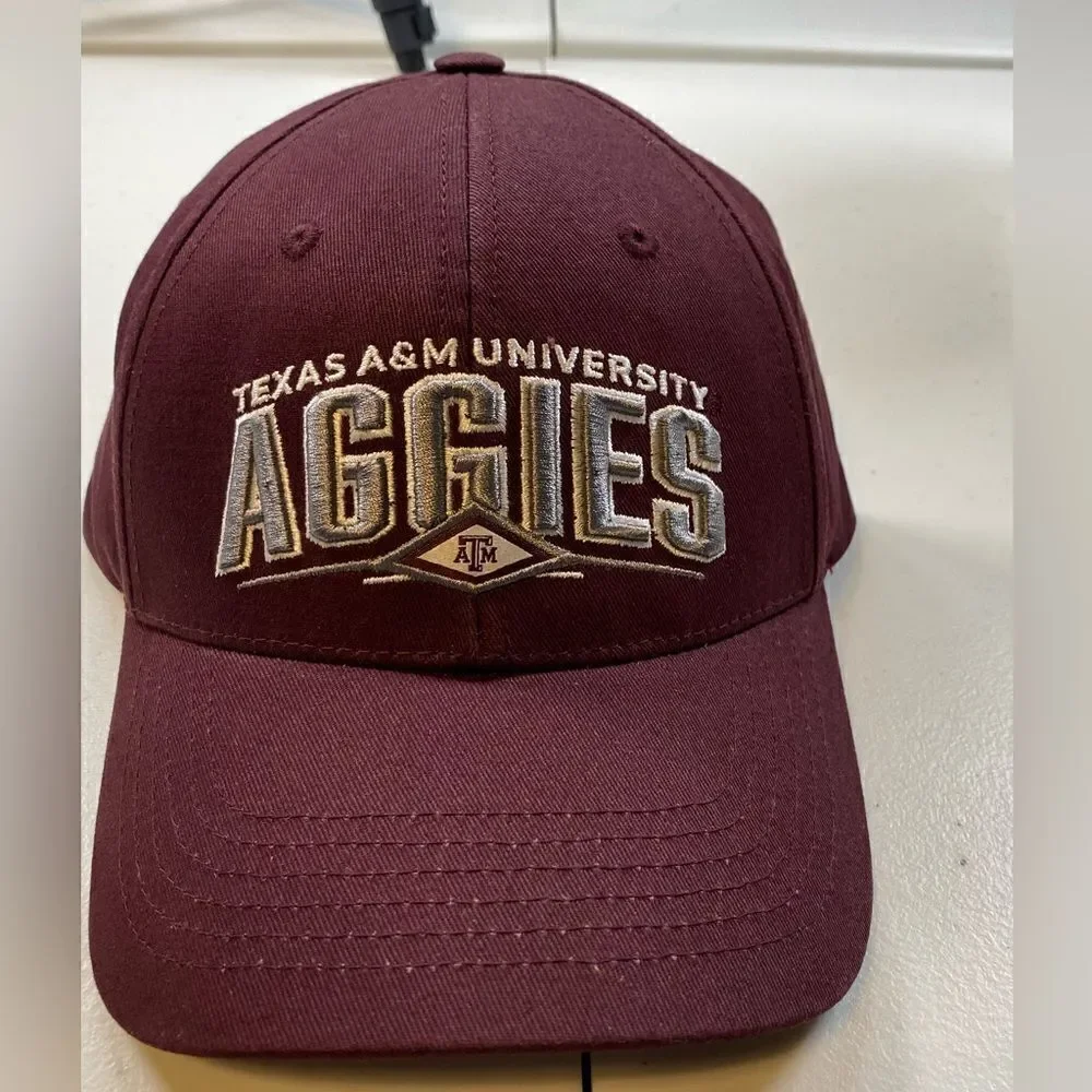 NWT Maroon Texas A&M University Aggies Baseball Cap Hat Adjustable Strap